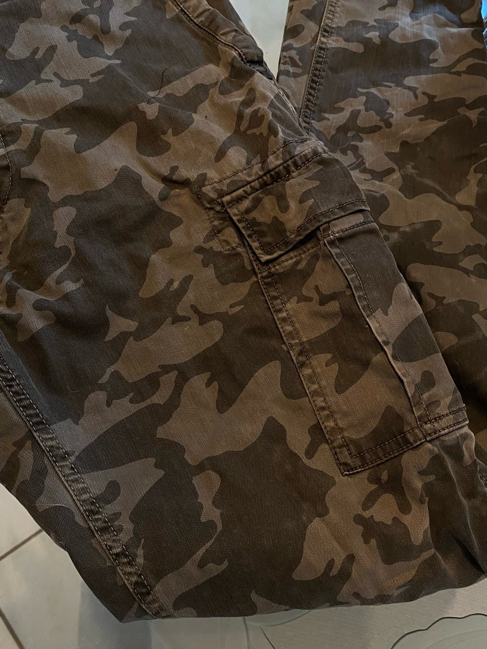 Superdry Mens Camouflage Cargo Pants - Olive/Brown Camo